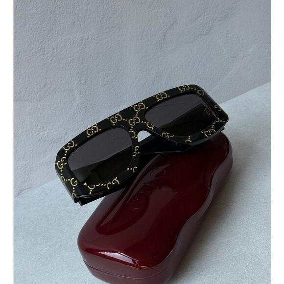 NEW Gucci GG0983S Logo Black Oversized Sunglasses $955 main image 9